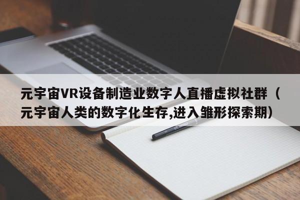 元宇宙VR设备制造业数字人直播虚拟社群（元宇宙人类的数字化生存,进入雏形探索期）
