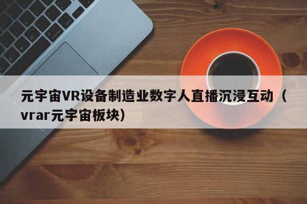 元宇宙VR设备制造业数字人直播沉浸互动（vrar元宇宙板块）